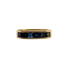 Matching Channel Set Sapphire Bands 14K Yellow Gold