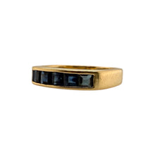 Matching Channel Set Sapphire Bands 14K Yellow Gold