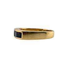 Matching Channel Set Sapphire Bands 14K Yellow Gold