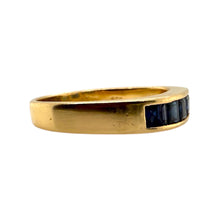 Matching Channel Set Sapphire Bands 14K Yellow Gold