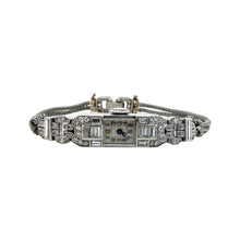 Dainty Vintage Platinum Diamond Watch