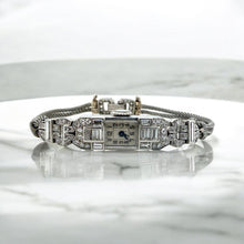 Dainty Vintage Platinum Diamond Watch