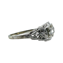 Vintage Art Deco Three Stone Old European Cut Diamond Ring