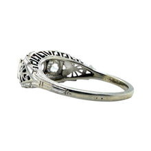 Vintage Art Deco Three Stone Old European Cut Diamond Ring