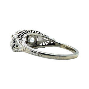 Vintage Art Deco Three Stone Old European Cut Diamond Ring