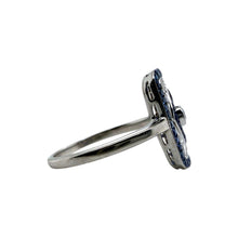Art Deco Style Reproduction Diamond & Sapphire Cocktail Ring