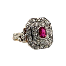 Vintage Dainty Ruby & Diamond Pinky Ring