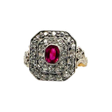 Vintage Dainty Ruby & Diamond Pinky Ring