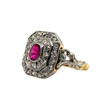 Vintage Dainty Ruby & Diamond Pinky Ring