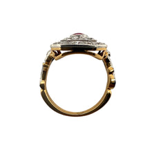 Vintage Dainty Ruby & Diamond Pinky Ring