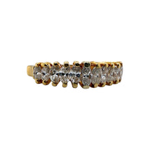 Vintage Estate Marquise Diamond Band 18K Yellow Gold
