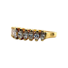 Vintage Estate Marquise Diamond Band 18K Yellow Gold