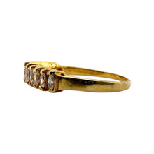 Vintage Estate Marquise Diamond Band 18K Yellow Gold