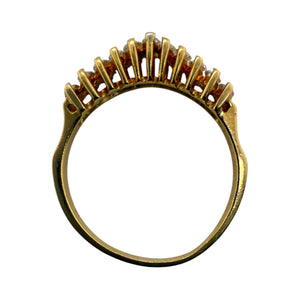 Vintage Estate Marquise Diamond Band 18K Yellow Gold