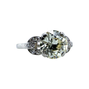 Vintage Art Deco Era 2.19 Carat Old European Cut Diamond Engagement Ring GIA