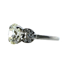 Vintage Art Deco Era 2.19 Carat Old European Cut Diamond Engagement Ring GIA