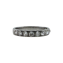 Vintage Engraved Platinum Diamond Wedding Band Size 6