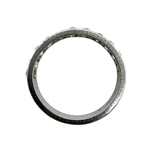 Vintage Engraved Platinum Diamond Wedding Band Size 6