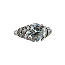 Vintage Platinum 1.15 Carat Old European Cut Diamond Engagement Ring