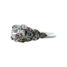 Vintage Platinum 1.15 Carat Old European Cut Diamond Engagement Ring