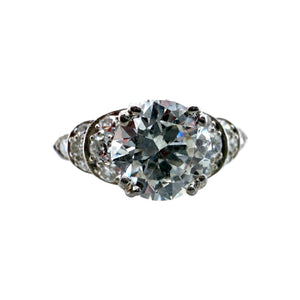 Vintage Platinum 1.15 Carat Old European Cut Diamond Engagement Ring