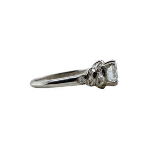 Vintage Platinum 1.15 Carat Old European Cut Diamond Engagement Ring