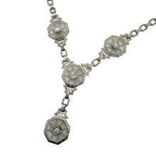 Vintage Unique Camphor Glass Filigree Style Necklace