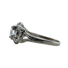Vintage Art Deco 1.15 Carat Old European Cut Diamond Platinum Engagement Ring