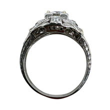 Vintage Art Deco 1.15 Carat Old European Cut Diamond Platinum Engagement Ring