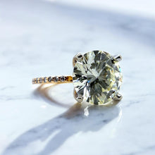 Natural 3.36 Carat Round Brilliant Cut Diamond Engagement Ring