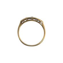 Dainty Vintage Diamond Band 18K Yellow Gold & Platinum