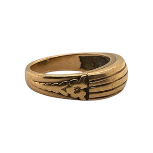 Heavy Vintage Gold Band Style Ring