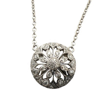 Contemporary Diamond Necklace 14K White Gold