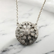 Contemporary Diamond Necklace 14K White Gold