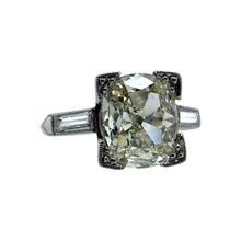 Vintage 2.01 Carat Antique Cushion Cut Diamond Engagement Ring GIA