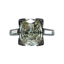 Vintage 2.01 Carat Antique Cushion Cut Diamond Engagement Ring GIA