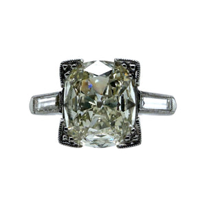 Vintage 2.01 Carat Antique Cushion Cut Diamond Engagement Ring GIA