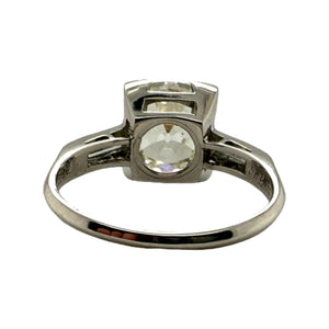 Vintage 2.01 Carat Antique Cushion Cut Diamond Engagement Ring GIA