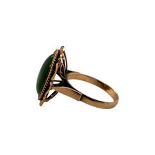 Vintage Nephrite Jade Ring 14K Rose Gold