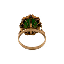 Vintage Nephrite Jade Ring 14K Rose Gold