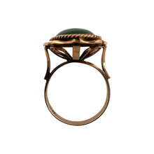 Vintage Nephrite Jade Ring 14K Rose Gold