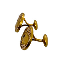Vintage Yellow Gold Rose Cut Diamond Cufflinks