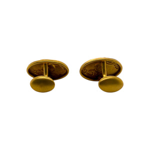 Vintage Yellow Gold Rose Cut Diamond Cufflinks