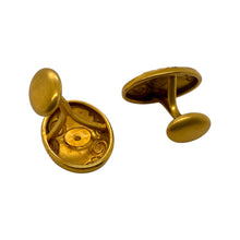 Vintage Yellow Gold Rose Cut Diamond Cufflinks