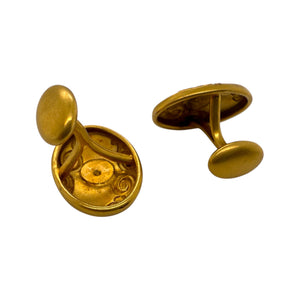 Vintage Yellow Gold Rose Cut Diamond Cufflinks