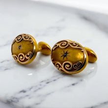 Vintage Yellow Gold Rose Cut Diamond Cufflinks
