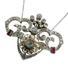 Vintage Rose Cut Diamond Conversion Necklace