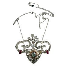 Vintage Rose Cut Diamond Conversion Necklace
