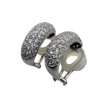 2 Carat Clip On Diamond Hoop Earrings 18K White Gold