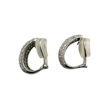 2 Carat Clip On Diamond Hoop Earrings 18K White Gold